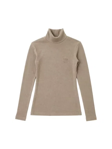 Sweter z golfem Max Mara wełniany do golfa beżowy