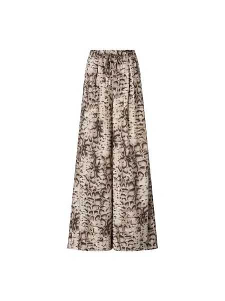 Pinko nohavice wide leg dámske béžová