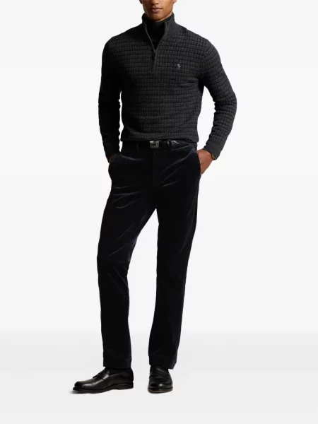 Vlněný zateplený svetr Polo Ralph Lauren modrý