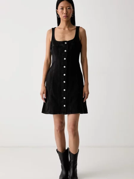 Levi's rochie din denim AUDRA TANK negru