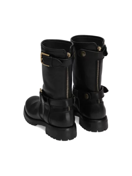 Kozaki Dolce And Gabbana skórzane czarne