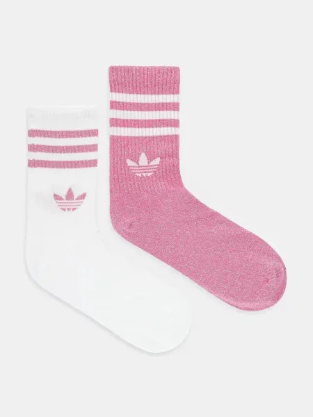 Чорапи adidas Originals 2 чифта розово