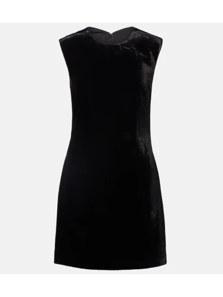 Rochie Veronica Beard de catifea negru