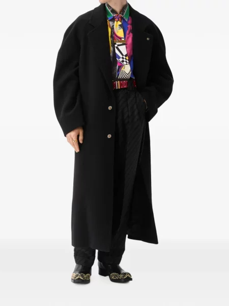 Cămașă Versace de mătase albastru