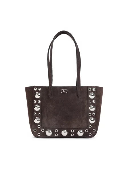 Mała mały torebka skórzana Valentino Garavani skórzana brązowa