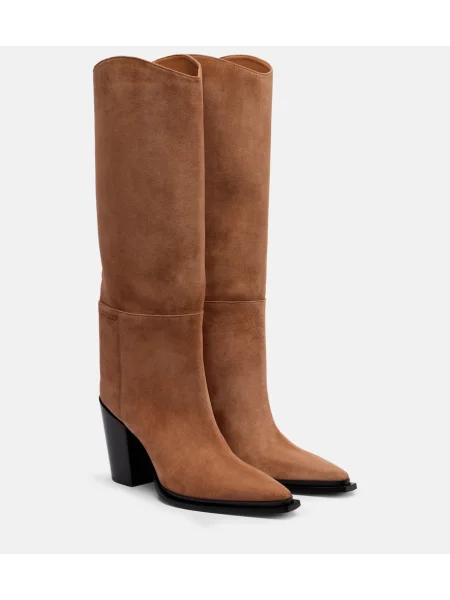 Semišové kozačky Jimmy Choo béžové