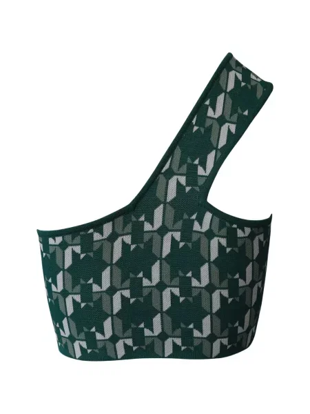 Cropp top Dodo Bar Or cu imprimeu geometric cu un umăr gol verde