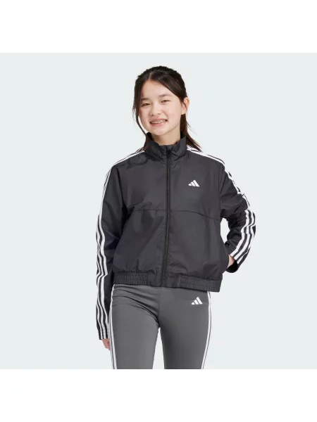 Bluza z kapturem Train Essentials Full-Zip Kids biała