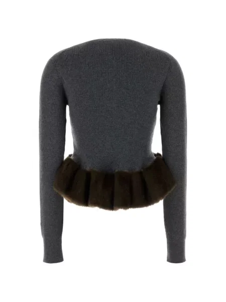 Pulover Stella Mccartney cu blană gri