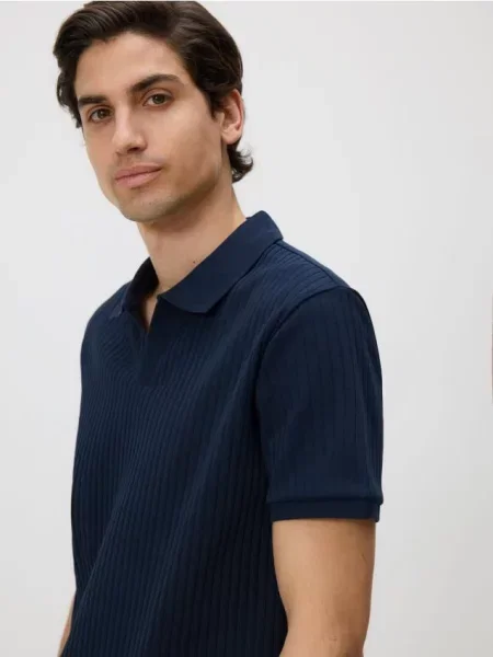 Поло Reserved синее