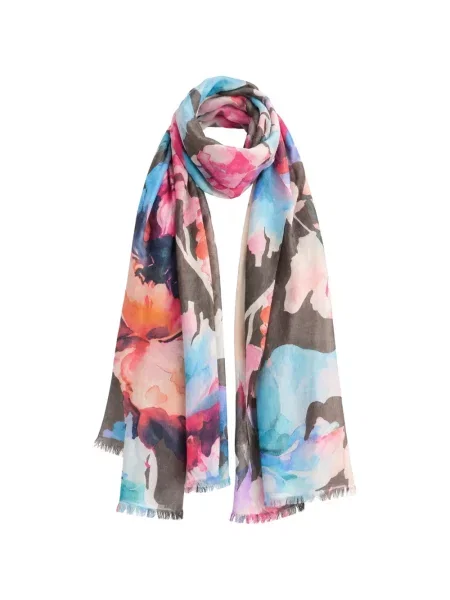 Fular Kinross Cashmere din cașmir cu imagine maro