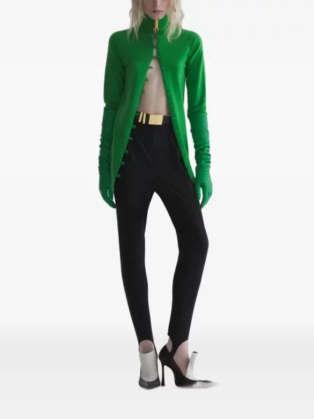Cardigan Mugler din cașmir verde