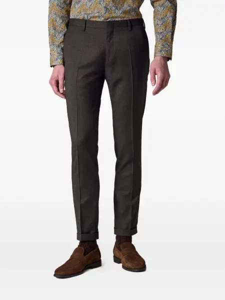 Pantaloni Paul Smith de lână maro