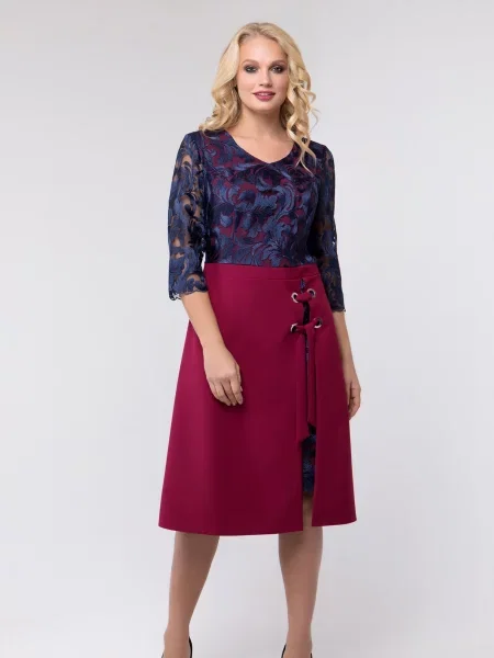 Лляна Сукня міні All Posa бордовий