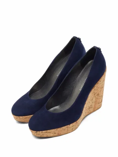 Pantofi cu toc Stuart Weitzman cu pană albastru