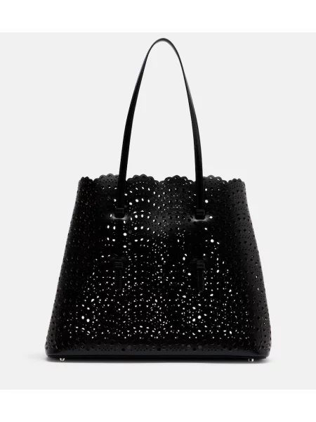 Geantă shopper Alaïa din piele negru
