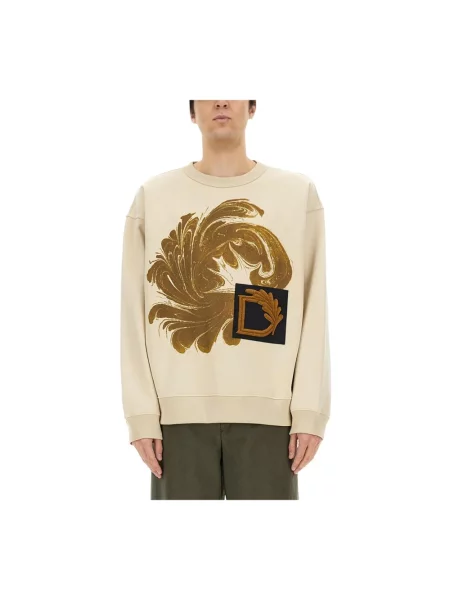 Bluza Dries Van Noten z nadrukiem beżowa