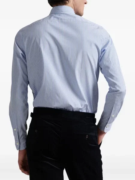 Ριγέ polo Polo Ralph Lauren με κουκούλα με αυτόγραφο λευκό