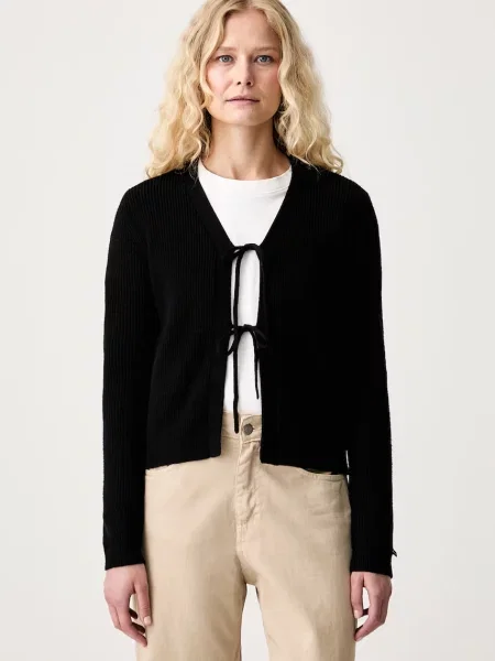 Guess Jeans cardigan pentru femei cu vâscoză negru