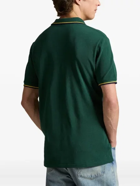 Ριγέ polo Polo Ralph Lauren με κουκούλα με αυτόγραφο λευκό