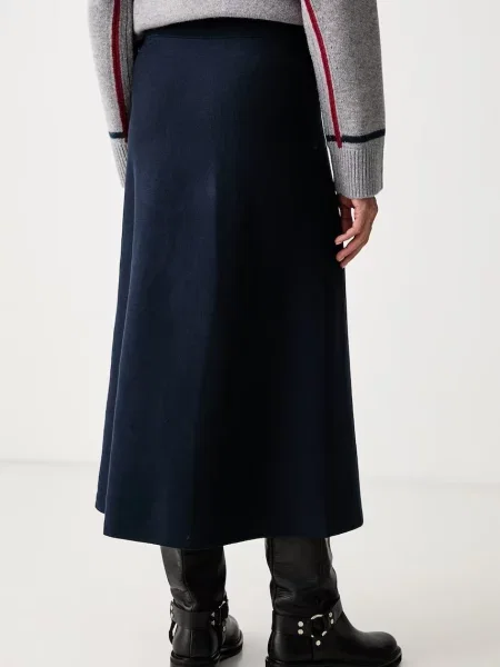 Tommy Hilfiger spódnica z bawełną granatowa