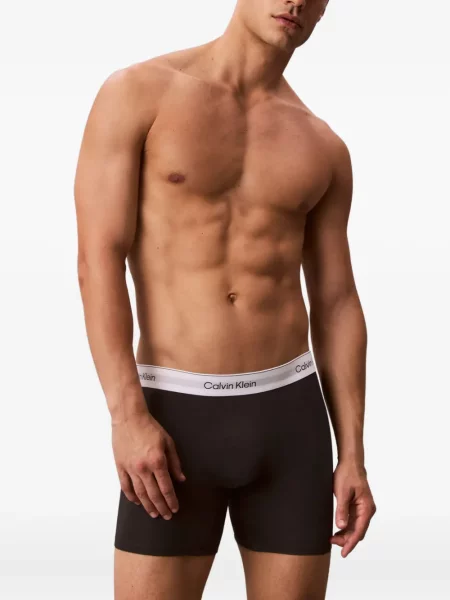 Boxeri Calvin Klein Underwear cu autograf negru