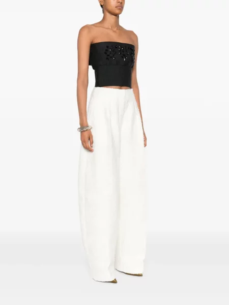 Top Alberta Ferretti de lână gri