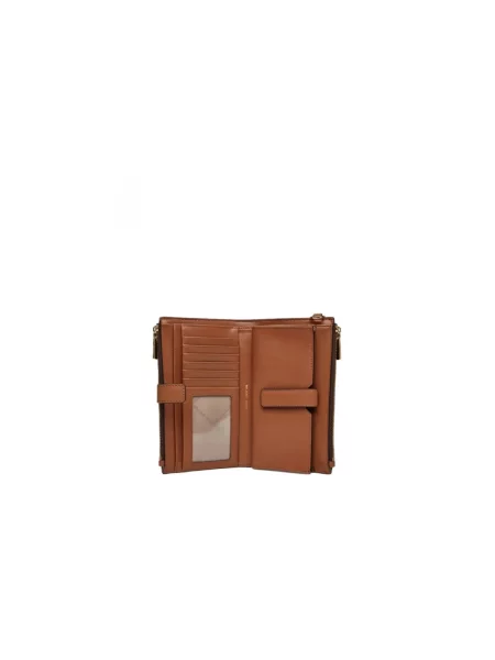 Portfel Michael Michael Kors biznesowy z logo brązowy