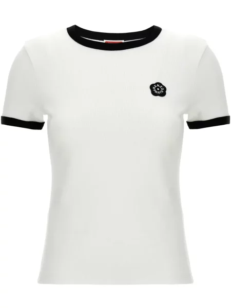 Tricou Kenzo cu model floral alb