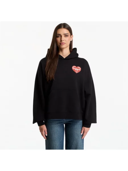 Hanorac cu glugă Carhartt Wip cu glugă negru