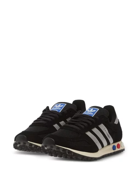 Trčanje pletene čarape Adidas s autogramom crna