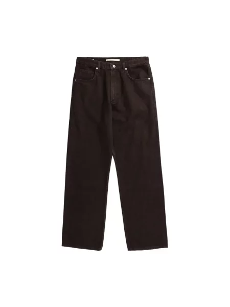 Szerokie jeansy Norse Projects z twillu brązowe
