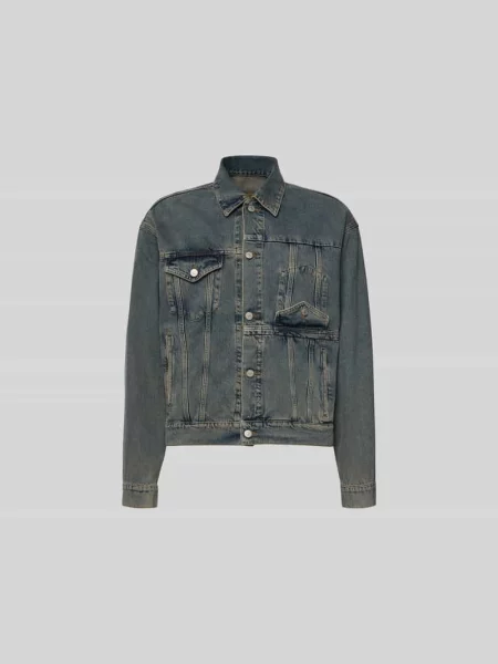 Kurtka jeansowa z listwą guzikową Mm6 Maison Margiela niebieska
