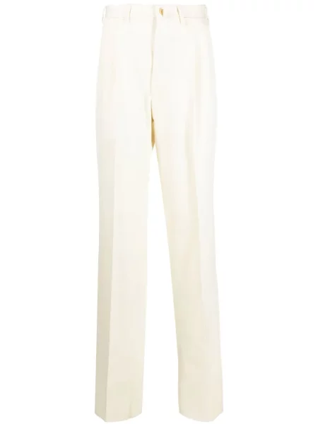 Pantaloni Giuliva Heritage de lână alb