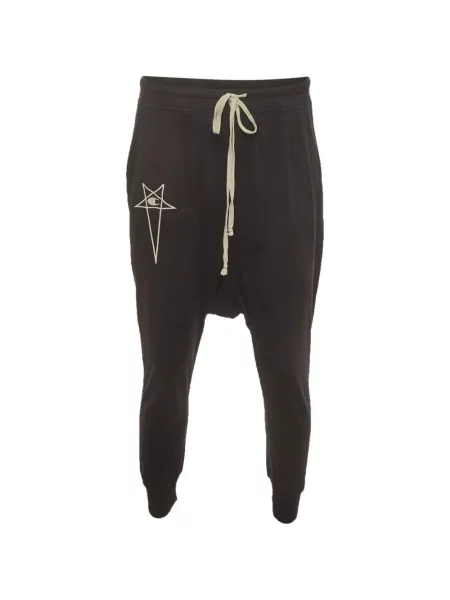 Pantaloni Rick Owens alergare cu cordon negru