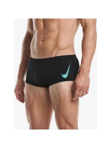 Kąpielówki Nike Swim Hydrastrong Logo Graphic Brief turkusowy 30 czarny
