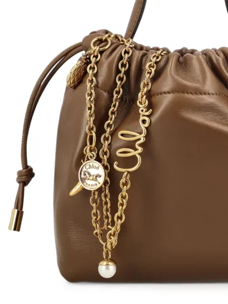 Colier Chloé din piele maro