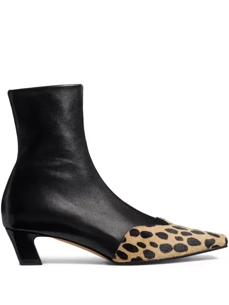 Botine Khaite cu imagine cu vârf pătrat negru