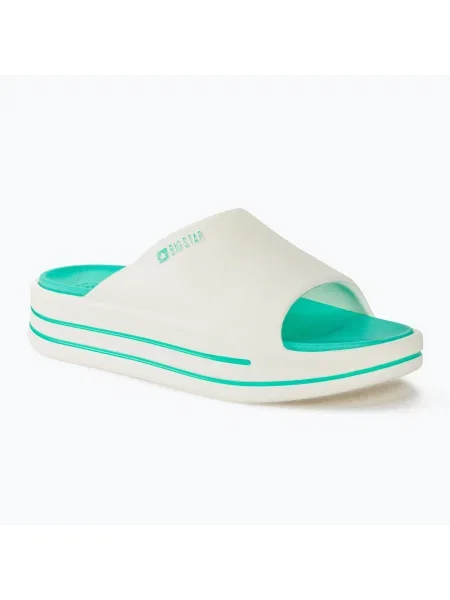 Дамски чехли Big Star white / mint бяло