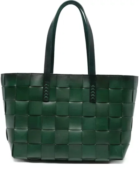 Geantă shopper Dragon Diffusion din piele verde