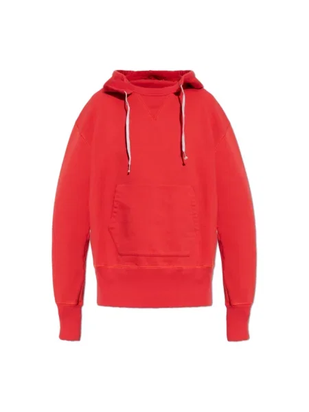Bluza z kapturem Maison Margiela z kapturem czerwona
