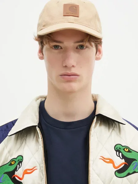 Кепка Carhartt WIP Canvas Cap однотонна бежевий