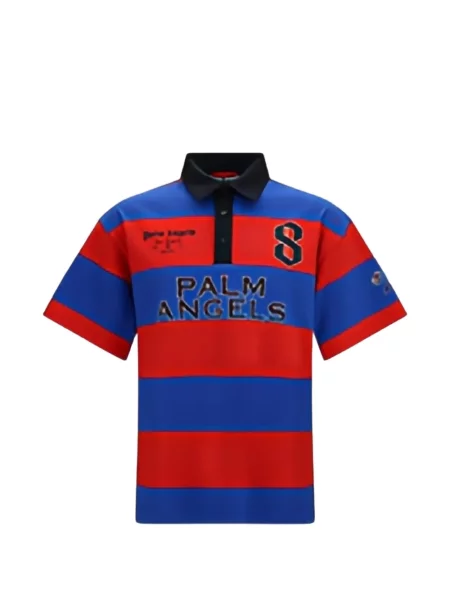 Tricou polo Palm Angels cu imagine albastru