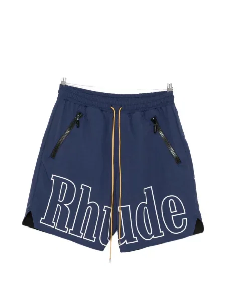 Pantaloni scurți Rhude cu imagine cu cordon albastru