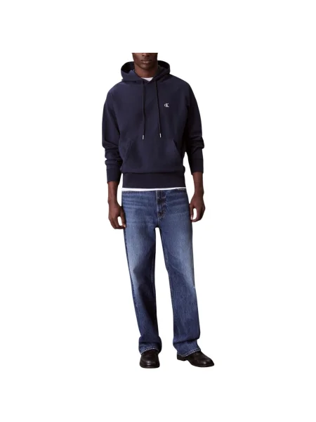 Geacă de blugi Calvin Klein Jeans din material terry albastru