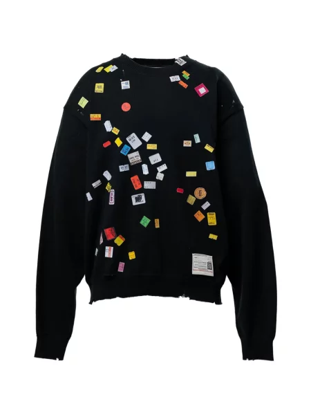 Pulover Maison Mihara Yasuhiro tricotate negru