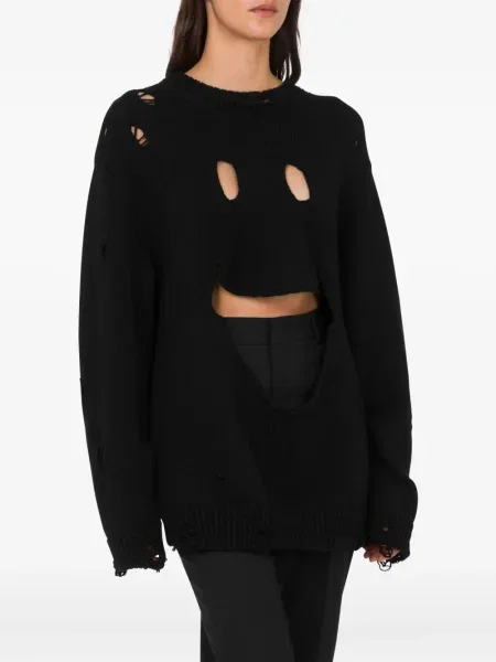 Pulover Moschino zdrențuiți negru