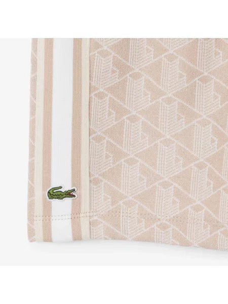 Lacoste Spódnica Żakardowa Z Monogramem beżowa