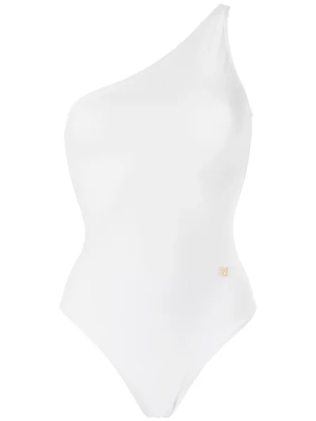 Costum de baie Brigitte cu un umăr gol alb