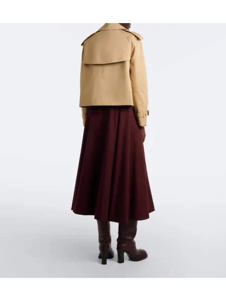 Fustă midi Burberry roșu